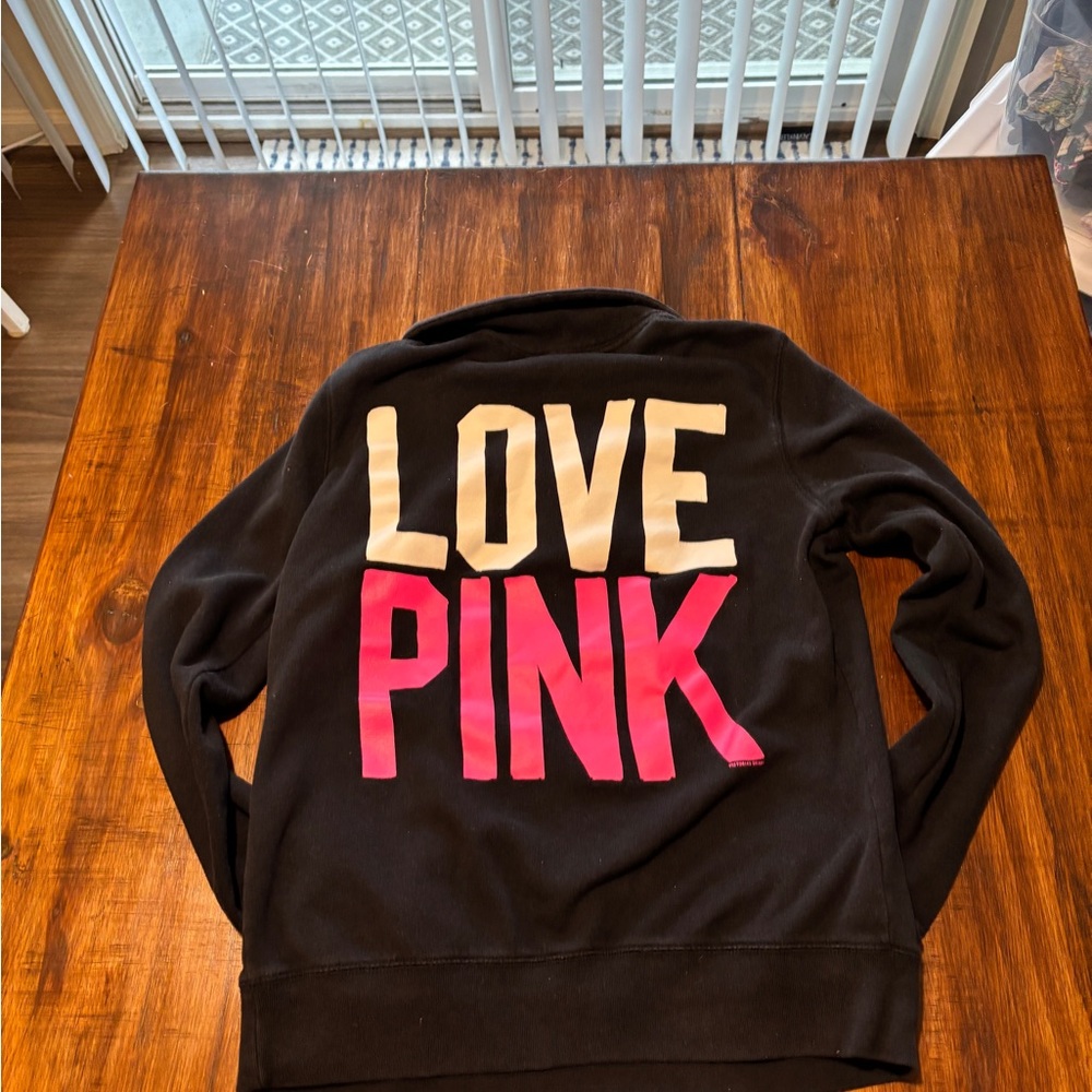 Victoria's Secret Sweater with Stand-Up Collar and Metallic Zipper🤩